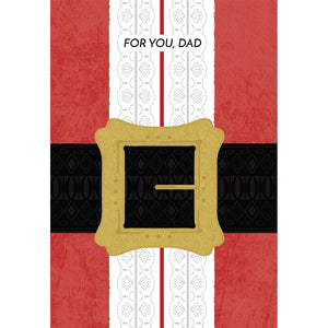 Santa Belt Christmas Card Father