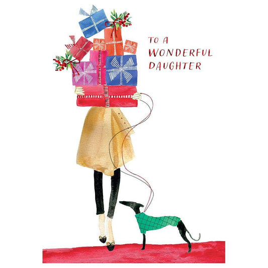 Pictura Christmas card featuring festive holiday design and heartfelt message for daughter, perfect for Christmas gifts.