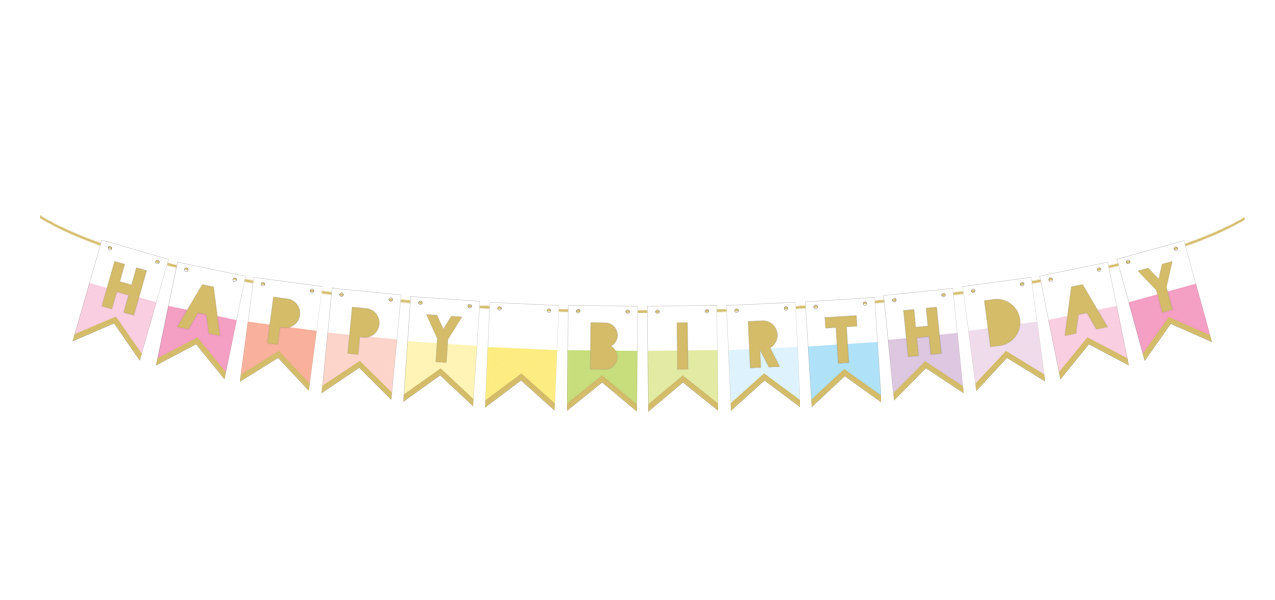 Rainbow Birthday Banner Party Partners - Cardmore