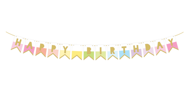 Rainbow Birthday Banner Party Partners - Cardmore