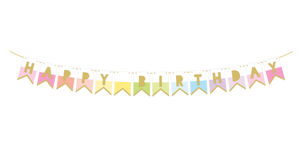 Rainbow Birthday Banner Party Partners - Cardmore