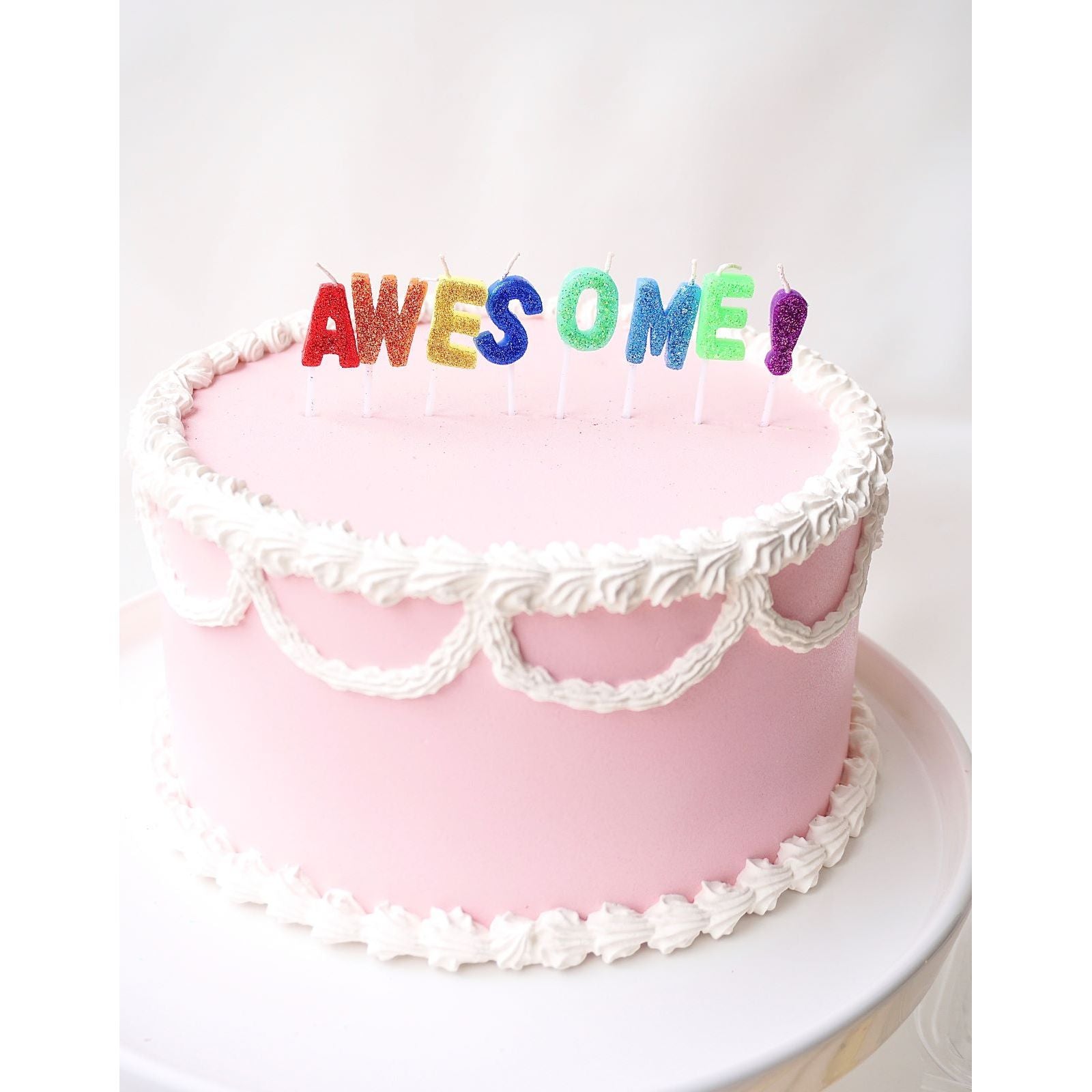 Awesome letter Glitter Candle Set Party Partners - Cardmore