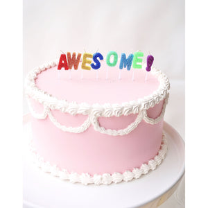 Awesome letter Glitter Candle Set Party Partners - Cardmore