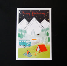 Night Camping Birthday Card