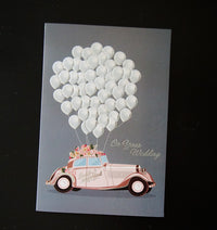 Just Married Balloons Wedding Card