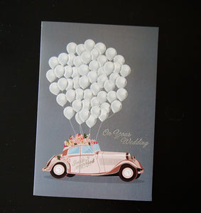 Just Married Balloons Wedding Card