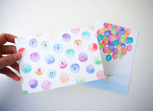 Watercolor Circles Birthday Card - Cardmore