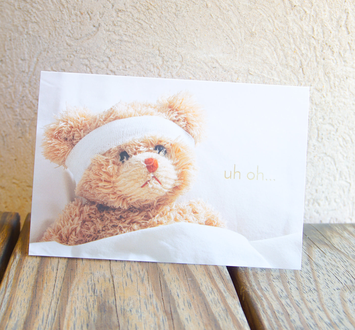 Bandaged Teddy Bear Get Well Card - Cardmore