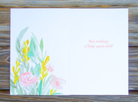 Muted Watercolor Flowers Thank You Card - Cardmore