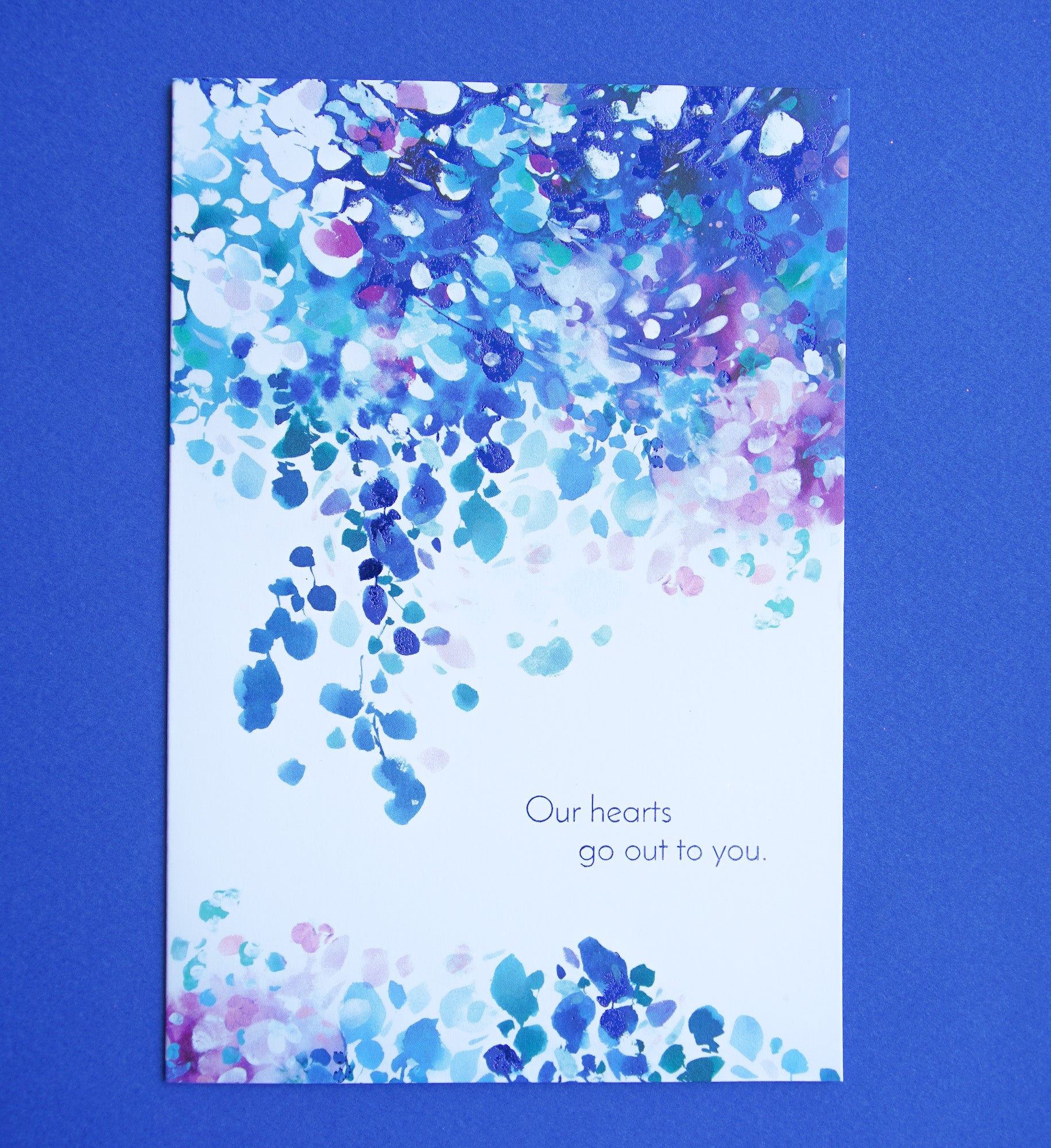 Painted Blue Sympathy Card From Us - Cardmore