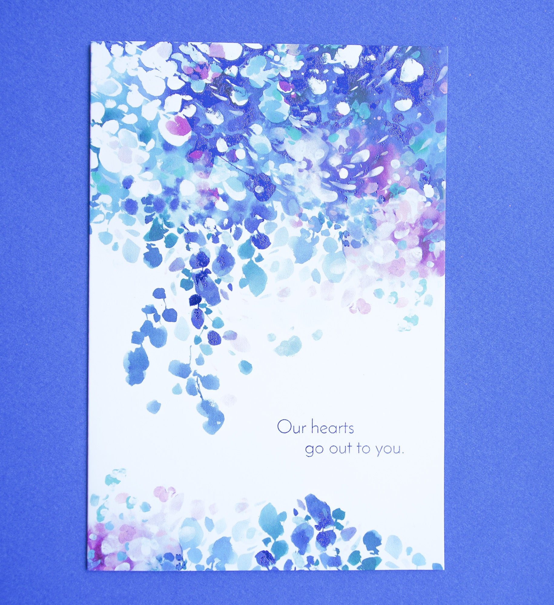 Painted Blue Sympathy Card From Us - Cardmore