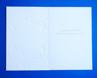 50 Years Golden Filigree Frame Anniversary Card - Cardmore