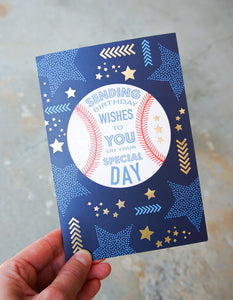 Baseball Stars Birthday Card - Cardmore