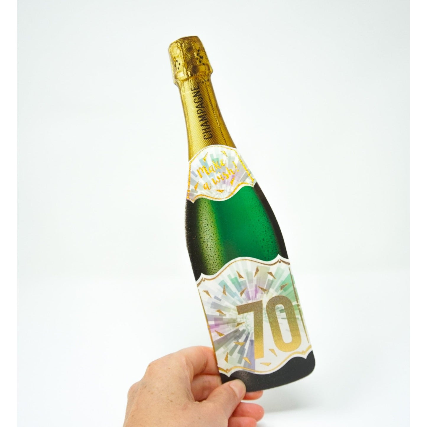 70th Birthday Champagne Sound Card - Cardmore