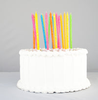 Neon Tall Glitter 16 Candle Set Party Partners - Cardmore
