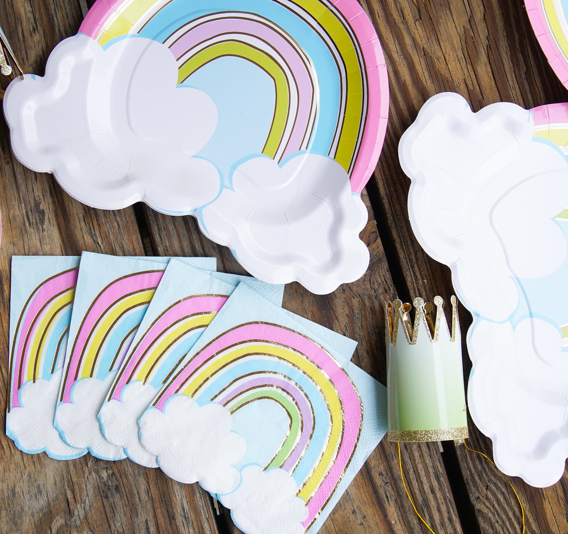 Rainbow Dessert Plates Party Partners - Cardmore