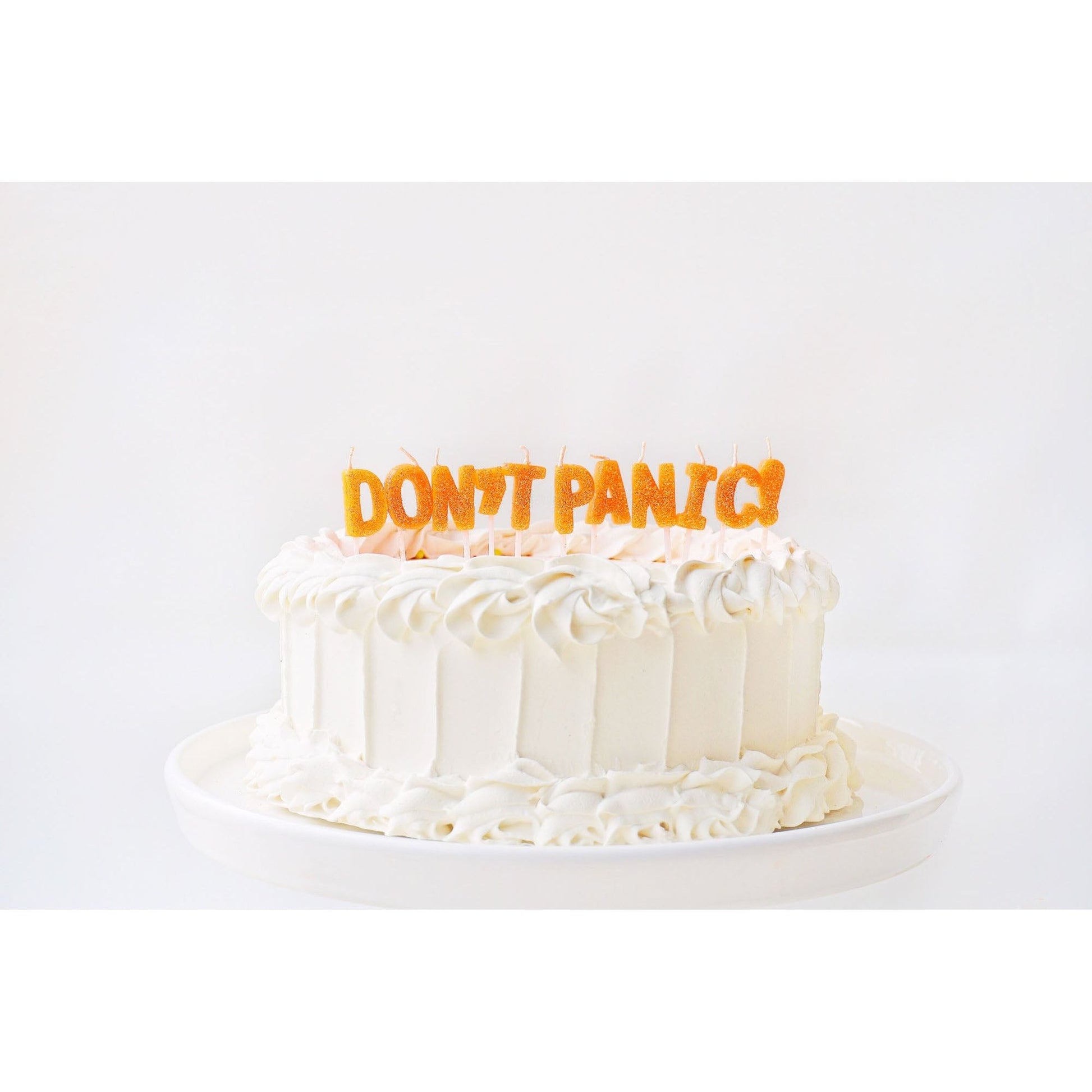 Don't Panic! Letter Glitter Candle Set Party Partners - Cardmore