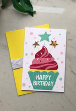 Starry Cupcake Birthday Card