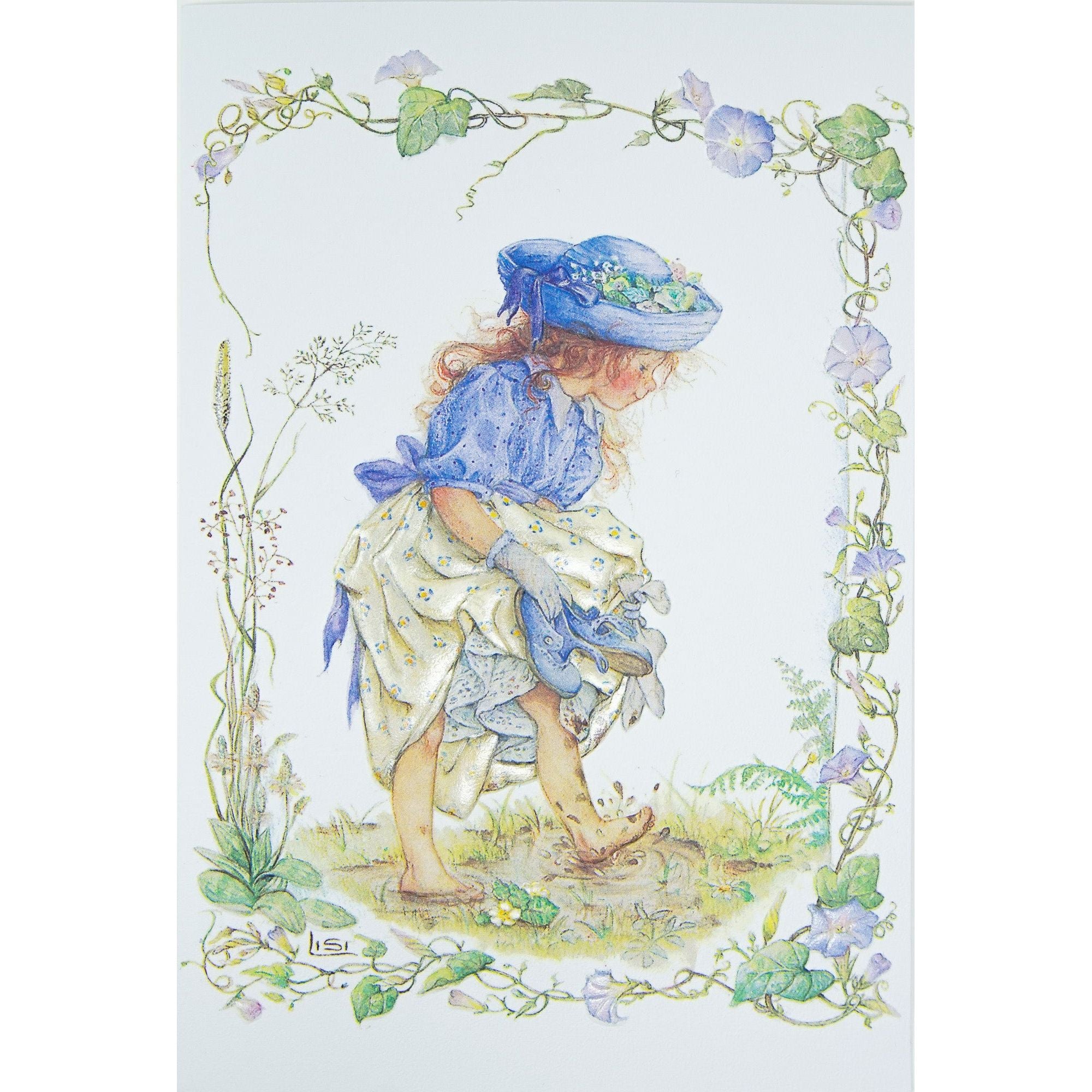 Birthday Card Girl with Blue Hat Lisi Martin - Cardmore