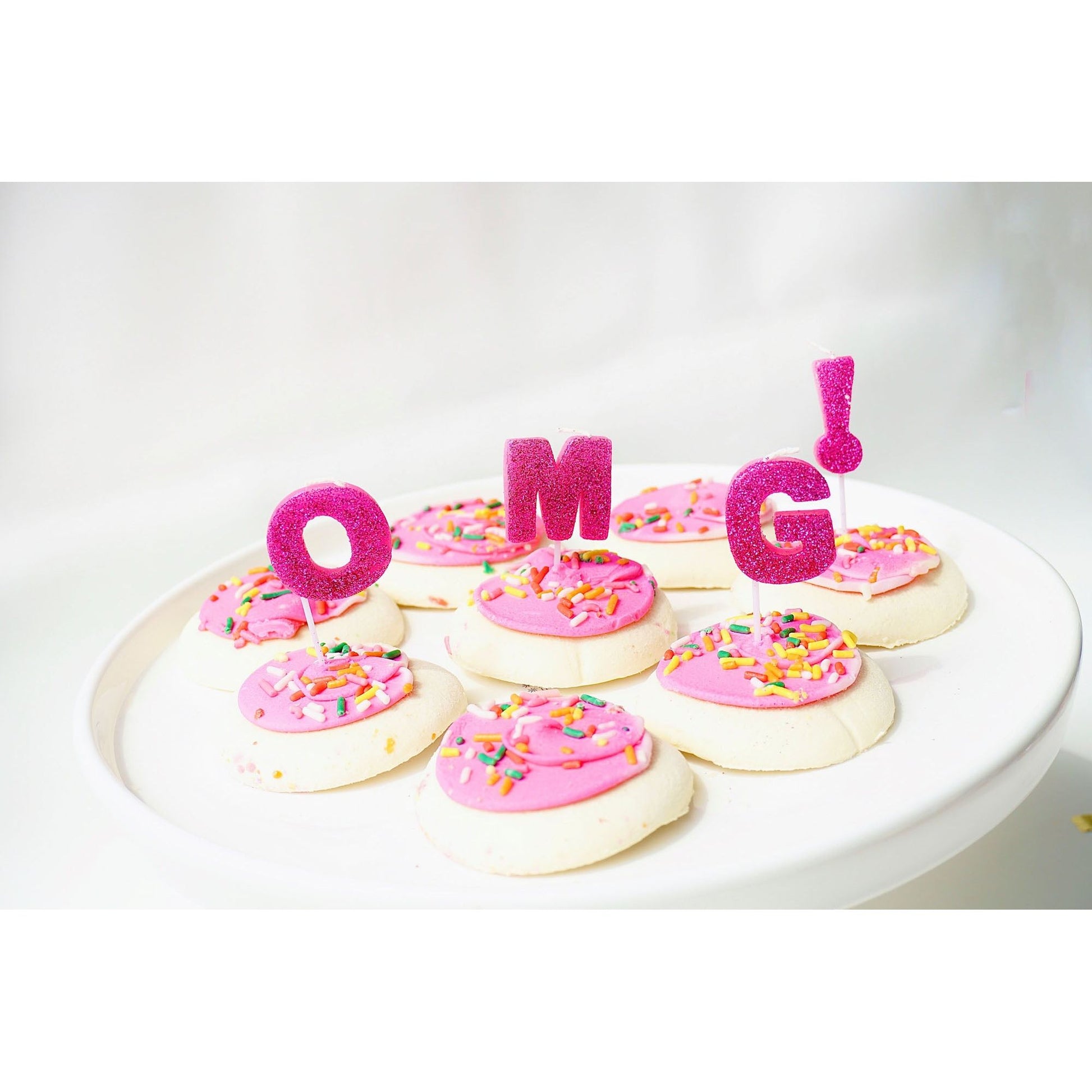OMG! Glitter Letter Candle Set Party Partners - Cardmore