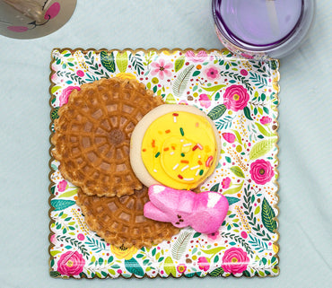 Floral Scalloped Dessert Plates Party Partners - Cardmore