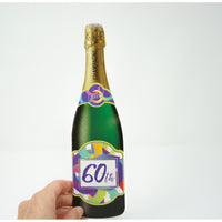 Pictura 60th Birthday Champagne Sound Card featuring a celebratory champagne bottle and festive design.