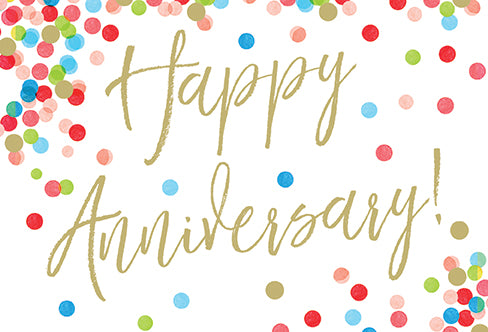 Pictura Confetti Anniversary Card from the Everyday Cards collection, featuring colorful confetti design for special celebrations.