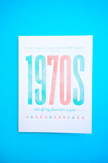 Pictura 1970s From Me To You birthday greeting card with colorful vintage design and heartfelt message.