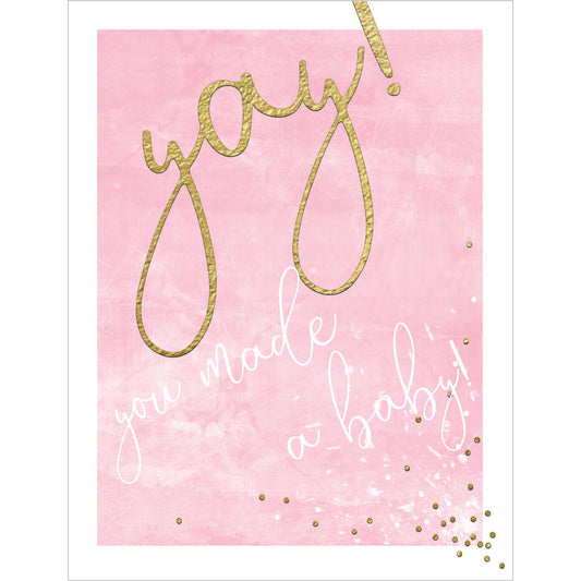 Pictura From Me To You Baby Girl card featuring soft pastel colors and delicate floral design.