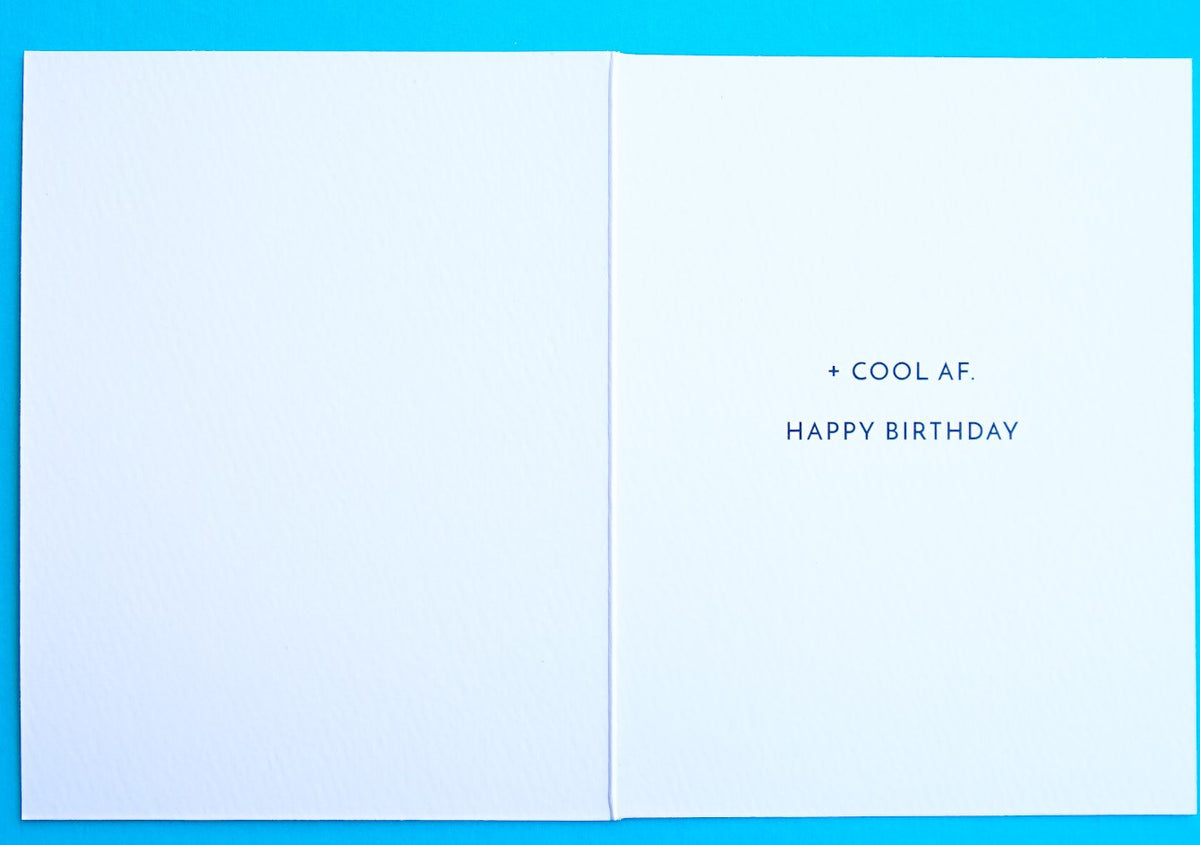 Pictura "Old and Awesome" birthday card featuring colorful lettering and cheerful design from me to you.