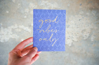 Pictura Good Vibes Only birthday card from me to you with colorful, cheerful design for celebrating special occasions.