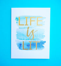 From Me To You Life Is Lit birthday card by Pictura, featuring colorful, celebratory design for special occasions