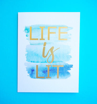 From Me To You Life Is Lit birthday card by Pictura, featuring colorful, celebratory design for special occasions