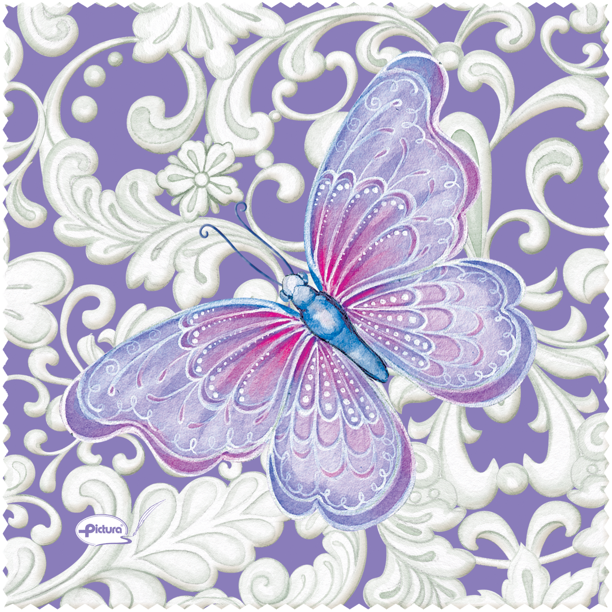 Pictura Butterfly Smart Cloth, a sleek reusable smart cloth with a butterfly design for cleaning and wiping surfaces.
