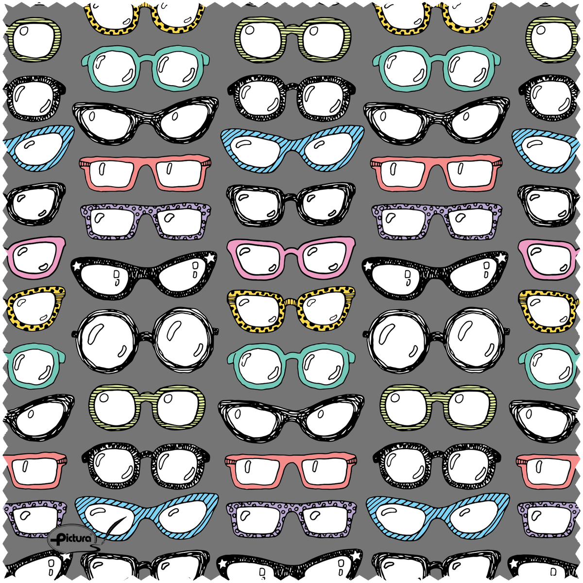 Pictura smart cloth for cleaning eyeglasses, soft microfiber cloth with smart technology for smudge-free lenses.