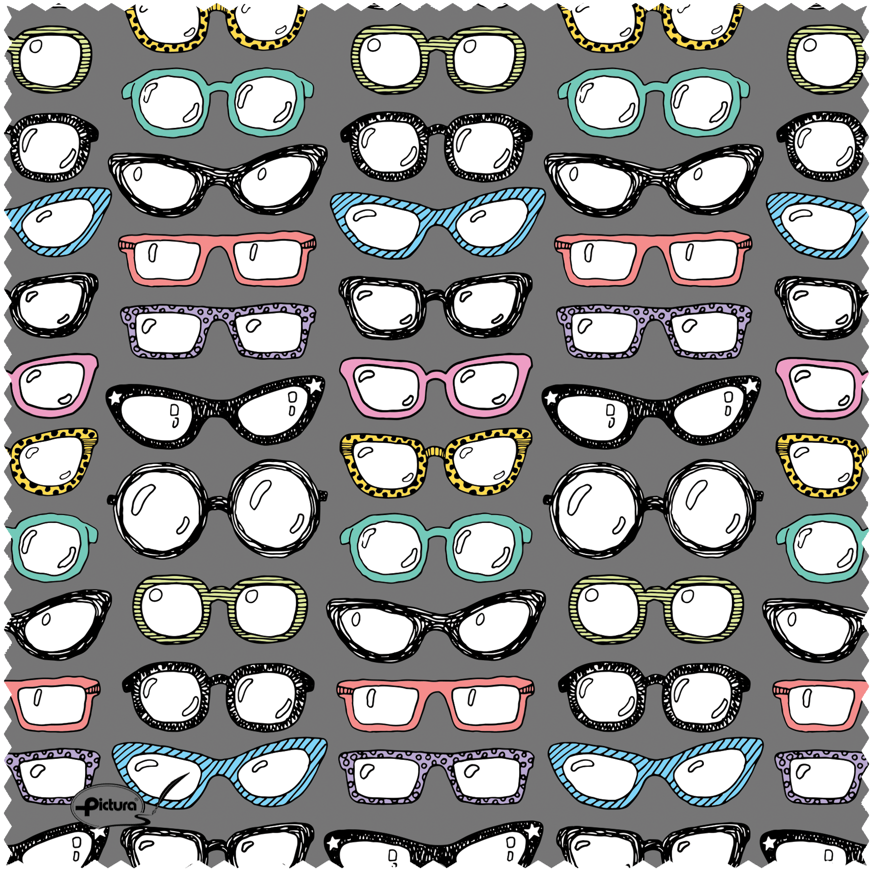 Pictura smart cloth for cleaning eyeglasses, soft microfiber cloth with smart technology for smudge-free lenses.