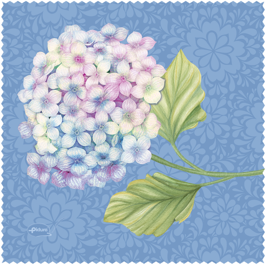 Hydrangea Smart Cloth by Pictura, a versatile smart cloth for cleaning and polishing delicate surfaces.