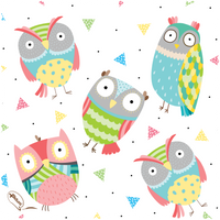 Pictura Owls Smart Cloth showing a stylish, patterned fabric designed for smart cloths with intricate owl motifs.